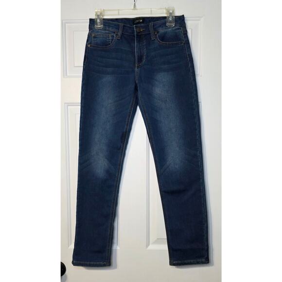 GIRL'S JOES‎ JEANS Dark Wash Straight Leg Mid-Rise Stretch Denim Jeans sz 14 - Picture 1 of 4